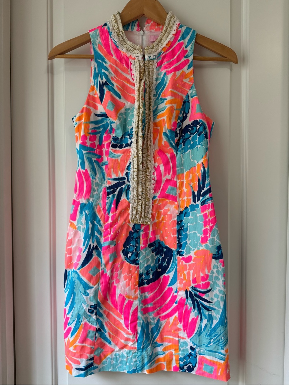 Lilly Pulitzer Sleeveless Shift Dress in Pink, Blue, Orange